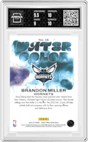 Brandon Miller from the 2023-24 Panini Court Kings set graded by Arena Club and given an overall grade of 9.5.
