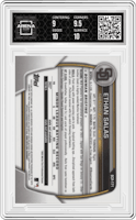 Ethan Salas from the 2023 Bowman Chrome set graded by Arena Club and given an overall grade of 9.5.