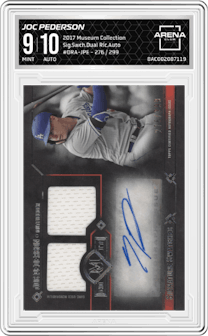 Joc Pederson from the 2017 Topps Museum Collection set graded by Arena Club and given an overall grade of 9.