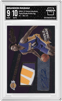 Brandon Ingram from the 2016-17 Panini Absolute  set graded by Arena Club and given an overall grade of 9.