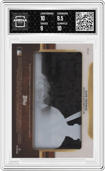 Alek Thomas from the 2023 Topps Five Star set graded by Arena Club and given an overall grade of 9.5.