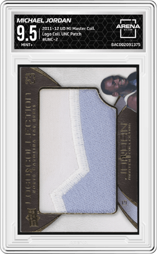 Michael Jordan from the 2011-12 Upper Deck Michael Jordan Master Collection set graded by Arena Club and given an overall grade of 9.5.