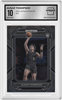 Ausar Thompson  from the 2023-24 Panini Prizm Draft Picks set graded by Arena Club and given an overall grade of 10.