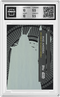 Mas Amedda from the 2015 Topps Star Wars High Tek set featuring a Printing Proofs parallel graded by Arena Club and given an overall grade of 10.