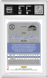 Nikola Jokic from the 2016-17 Panini Donruss Optic set featuring a Purple parallel graded by Arena Club and given an overall grade of 9.5.