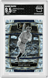 Babe Ruth from the 2022 Panini Select set featuring a Scope parallel graded by Arena Club and given an overall grade of 9.5.