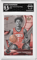 Amen Thompson from the 2023-24 Panini Court Kings set graded by Arena Club and given an overall grade of 9.5.