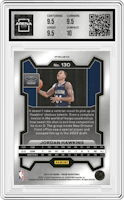 Jordan Hawkins from the 2023-24 Panini Prizm set featuring a Hyper Prizm parallel graded by Arena Club and given an overall grade of 10.