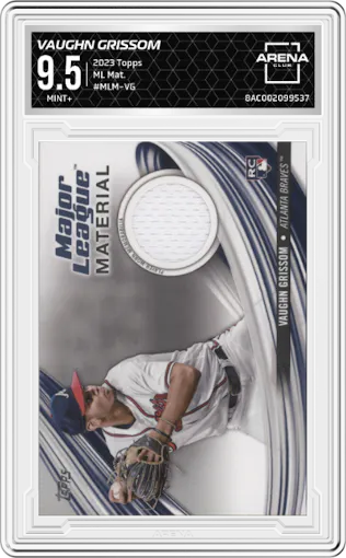 Vaughn Grissom from the 2023 Topps Series 2 set graded by Arena Club and given an overall grade of 9.5.