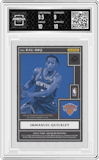 Immanuel Quickley from the 2020-21 Panini One and One set featuring a Red parallel graded by Arena Club and given an overall grade of 9.5.