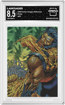 Languages from the 1992 Comic Images Wolverine set graded by Arena Club and given an overall grade of 8.5.