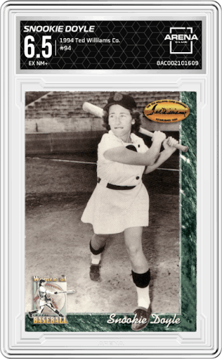 Snookie Doyle from the 1994 Ted Williams Co. set graded by Arena Club and given an overall grade of 6.5.