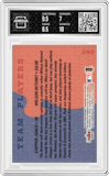 Chipper Jones/Wilson Betemit from the 2002 Fleer Ultra set graded by Arena Club and given an overall grade of 7.5.