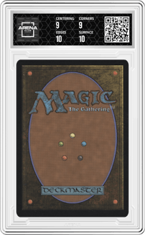 The Ur-Dragon from the 2023 Magic-Gathering set featuring a Mythic Rare Foil parallel graded by Arena Club and given an overall grade of 9.5.