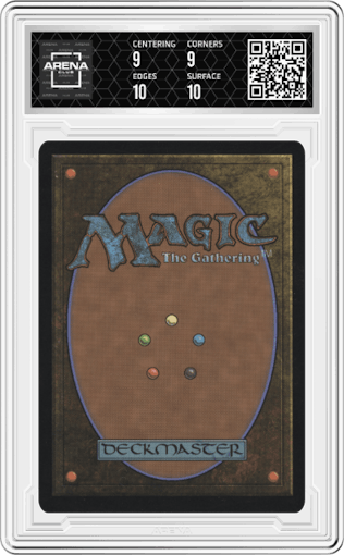 The Ur-Dragon from the 2023 Magic-Gathering set featuring a Mythic Rare Foil parallel graded by Arena Club and given an overall grade of 9.5.