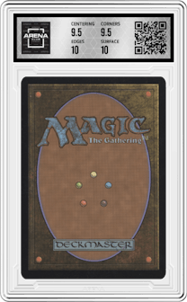 Force of Negation from the 2022 Magic-Gathering set featuring a Rare Borderless Foil parallel graded by Arena Club and given an overall grade of 10.