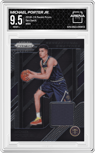 Michael Porter Jr. from the 2018-19 Panini Prizm set graded by Arena Club and given an overall grade of 9.5.