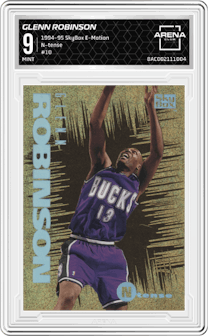 Glenn Robinson  from the 1994-95 SkyBox E-Motion set graded by Arena Club and given an overall grade of 9.
