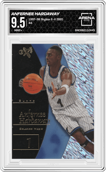 Anfernee Hardaway from the 1997-98 Skybox E-X 2001 set graded by Arena Club and given an overall grade of 9.5.