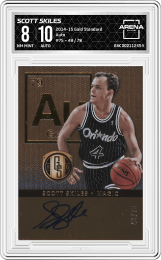 Scott Skiles from the 2014-15 Panini Gold Standard  set graded by Arena Club and given an overall grade of 8.