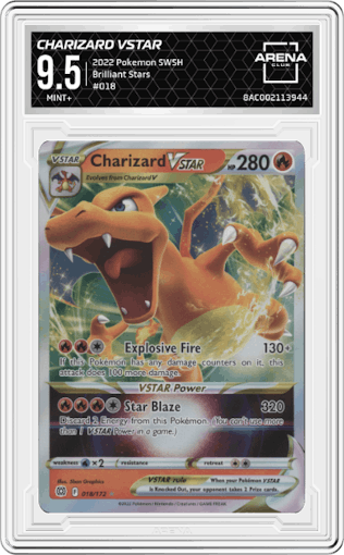 Charizard sold VSTAR 018/172 with SUBGRADES