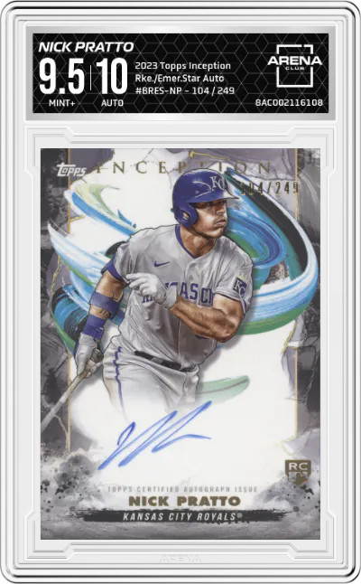 2023 Topps Inception Rke./Emer.Star Auto Nick Pratto #BRES-NP ARENA CLUB 9.5