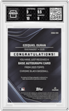Ezequiel Duran from the 2023 Topps Chrome Black set graded by Arena Club and given an overall grade of 9.5.