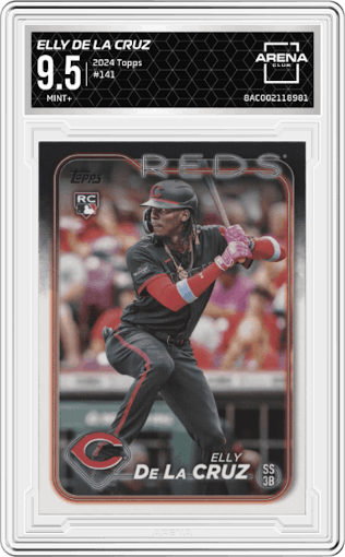 Elly De La Cruz from the 2024 Topps  set graded by Arena Club and given an overall grade of 9.5.