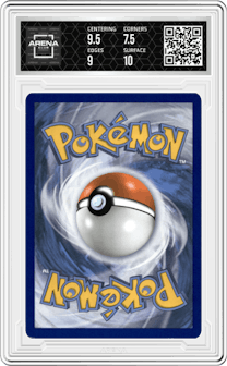 Mimikyu from the 2017 Pokemon S&M set featuring a Mimikyu Pin Collection parallel graded by Arena Club and given an overall grade of 8.