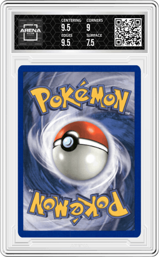 Chansey ex from the 2003 Pokemon EX set graded by Arena Club and given an overall grade of 8.