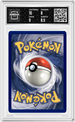 Electrode from the 1999 Pokemon set graded by Arena Club and given an overall grade of 8.5.