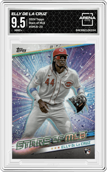 Elly De La Cruz from the 2024 Topps  set graded by Arena Club and given an overall grade of 9.5.