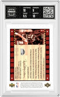David Thompson from the 2002-03 Upper Deck Generations set graded by Arena Club and given an overall grade of 9.5.