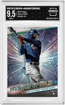 Pete Crow-Armstrong from the 2024 Topps  set graded by Arena Club and given an overall grade of 9.5.