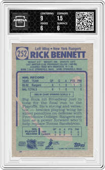 Rick Bennett from the 1990-91 Topps set featuring a Variation parallel graded by Arena Club and given an overall grade of 2.