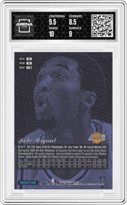 Kobe Bryant from the 1997-98 Flair Showcase set graded by Arena Club and given an overall grade of 9.