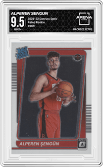 Alperen Sengun from the 2021-22 Panini Donruss Optic set graded by Arena Club and given an overall grade of 9.5.