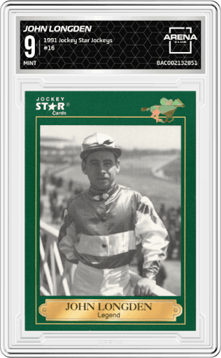 John Longden from the 1991 Jockey Star Jockeys set graded by Arena Club and given an overall grade of 9.