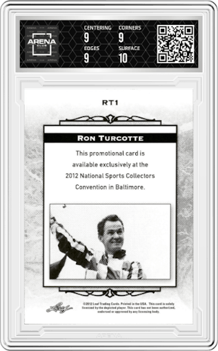Ron Turcotte from the 2012 Leaf National Convention set graded by Arena Club and given an overall grade of 9.5.