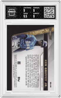 Ken Griffey Jr. from the 2023 Topps Update set graded by Arena Club and given an overall grade of 9.