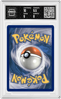Terrakion from the 2011 Pokemon Black & White set graded by Arena Club and given an overall grade of 8.5.