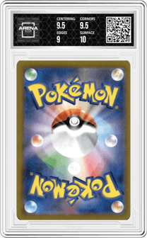 Pikachu VMAX from the 2021 Pokemon SWSH JPN set graded by Arena Club and given an overall grade of 9.5.
