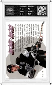 Wayne Gretzky from the 1994-95 Flair set graded by Arena Club and given an overall grade of 9.