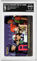 Battle Aboard the St. Anne from the 2000 Topps Pokemon TV set graded by Arena Club and given an overall grade of 9.