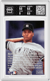 Derek Jeter from the 1995 Fleer set featuring a Variation parallel graded by Arena Club and given an overall grade of 7.
