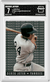 Derek Jeter from the 1995 Fleer set featuring a Variation parallel graded by Arena Club and given an overall grade of 7.