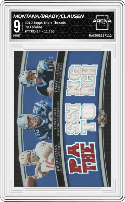 Joe Montana/Tom Brady/Jimmy Clausen