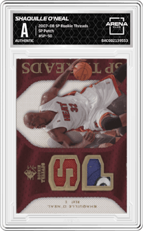Shaquille O'Neal from the 2007-08 Upper Deck SP Rookie Threads set graded by Arena Club.