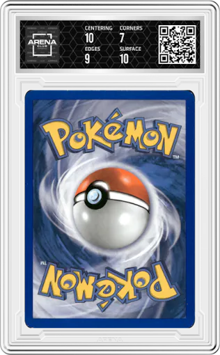 Koffing from the 2005 Pokemon EX set graded by Arena Club and given an overall grade of 7.5.