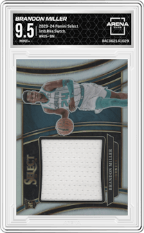 Brandon Miller from the 2023-24 Panini Select  set graded by Arena Club and given an overall grade of 9.5.